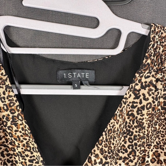 1 State Women’s Elegant Leopard Print Dress Size S - Picture 3 of 7